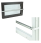 Preview: Kellerfenster weiss/ braun mit Komplett Set Sicherheitsstange Sondermaße auf Anfrage